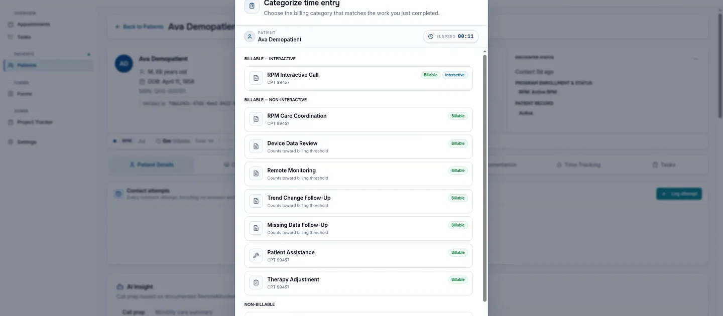 Synthetic operational activity and ownership tracking screen